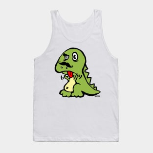 T-rex Hates Mustache Tank Top